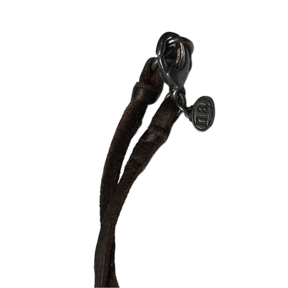 Leather and Seed Pearl Necklace with Cluster Pendant - Picture 6 of 11